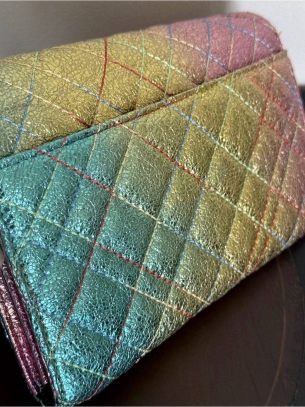 Kurt Geiger London Brixton Iridescent Metallic Crossbody Bag - Picture 9 of 10